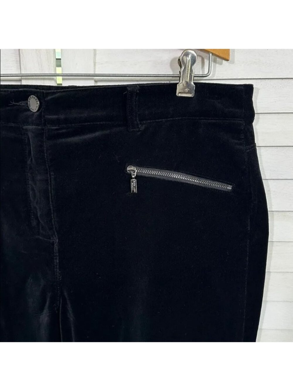 Chico’s Velveteen Pants Size 1.5 (10) Black Stretch Full Length - Picture 6 of 12